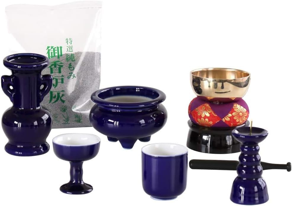 アンティーク　仏具　香炉　2点セット　時代もの 未使用品/平成レトロ/2000年代物】香炉 蓋付き香炉 玉香炉 3具足